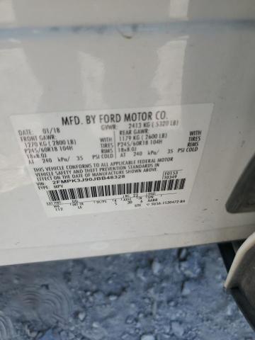 2FMPK3J90JBB48328 - 2018 FORD EDGE SEL WHITE photo 13