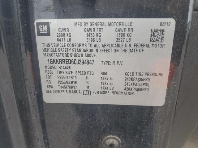 1GKKRRED6CJ394847 - 2012 GMC ACADIA SLT-1 黑色 照片 13