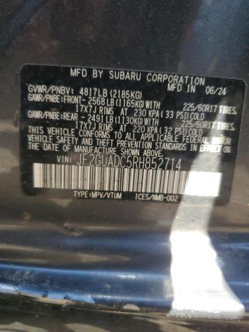 JF2GUADC5RH852714 - 2024 SUBARU CROSSTREK PREMIUM GRAY photo 13