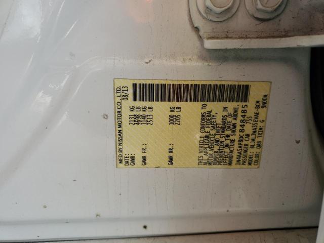 1N4AA5AP8DC848485 - 2013 NISSAN MAXIMA S 白色 照片 12