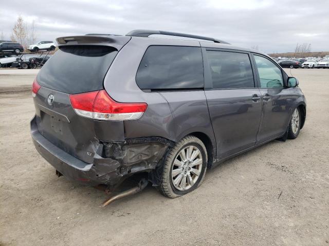 5TDYK3DC3CS221628 - 2012 TOYOTA SIENNA XLE GRAY photo 3