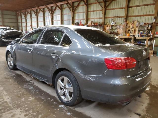 3VWLX7AJ5BM350715 - 2011 VOLKSWAGEN JETTA SEL GRAY photo 2