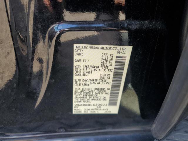 5N1AR1NB8BC630923 - 2011 NISSAN PATHFINDER S შავი ფოტო 13