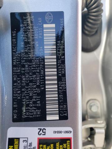 4T1T11AK7PU751594 - 2023 TOYOTA CAMRY SE NIGHT SHADE SILVER photo 12