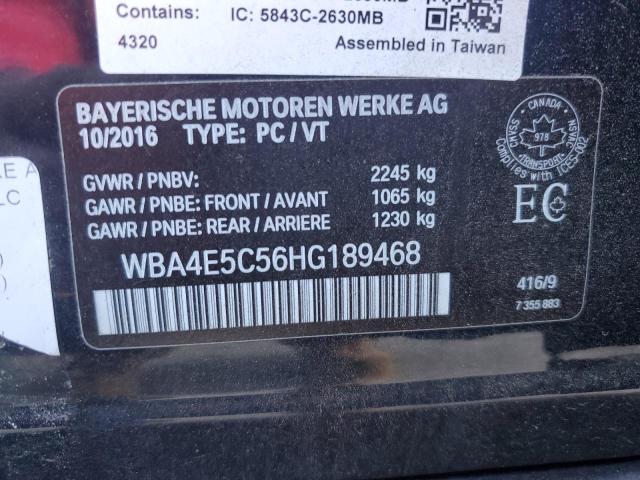 WBA4E5C56HG189468 - 2017 BMW 440XI GRAN COUPE BLACK photo 13