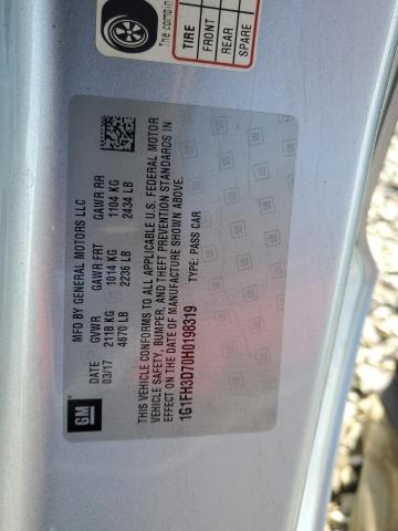 1G1FH3D70H0198319 - 2017 CHEVROLET CAMARO SS SILVER photo 12