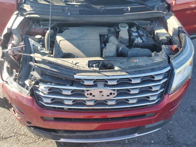 1FM5K8D86HGE41841 - 2017 FORD EXPLORER XLT RED photo 12