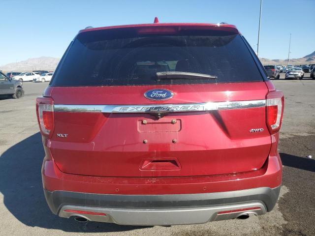 1FM5K8D86HGE41841 - 2017 FORD EXPLORER XLT RED photo 6