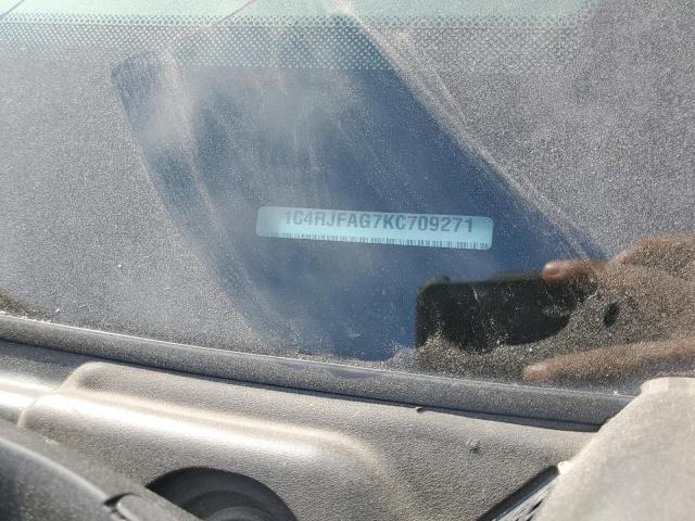 1C4RJFAG7KC709271 - 2019 JEEP GRAND CHER LAREDO ნაცრისფერი ფოტო 12