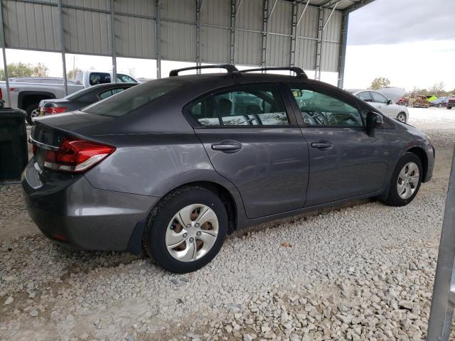 19XFB2F5XDE068290 - 2013 HONDA CIVIC LX GRAY photo 3