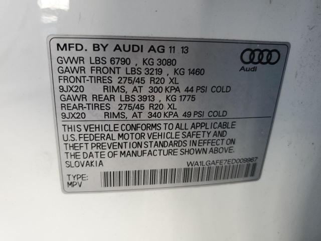 WA1LGAFE7ED009967 - 2014 AUDI Q7 PREMIUM PLUS 白色 照片 13