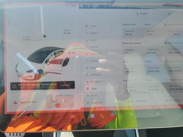 5YJ3E1EC6LF603595 - 2020 TESLA MODEL 3 Ağ foto 9