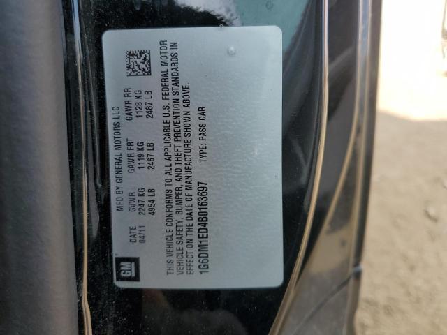 1G6DM1ED4B0163697 - 2011 CADILLAC CTS PERFORMANCE COLLECTION أسود صورة 13