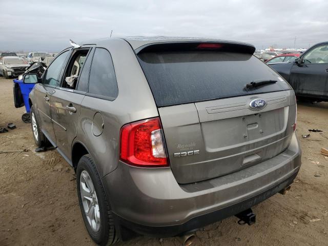 2FMDK3JC2DBA97630 - 2013 FORD EDGE SEL GRAY photo 2