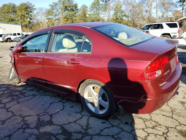 1HGFA16886L064516 - 2006 HONDA CIVIC EX RED photo 2