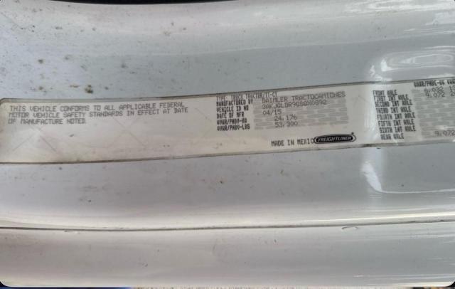 3AKJGLDR9GSGX0892 - 2016 FREIGHTLINER CASCADIA 1 WHITE photo 12