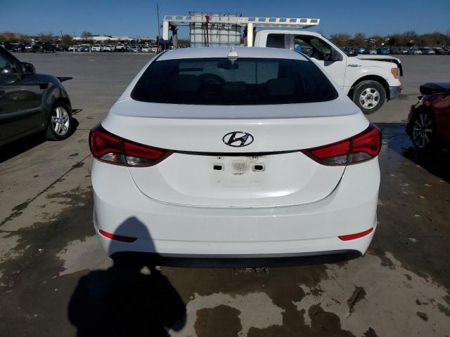 5NPDH4AE0EH520396 - 2014 HYUNDAI ELANTRA SE WHITE photo 6