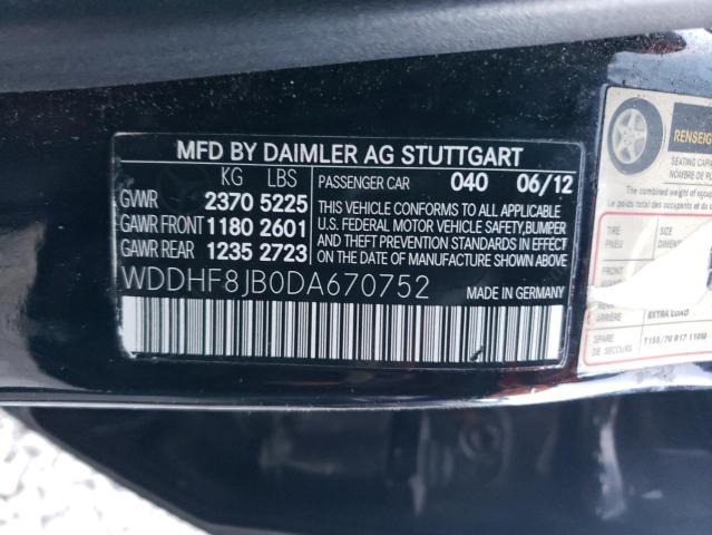 WDDHF8JB0DA670752 - 2013 MERCEDES-BENZ E 350 4MATIC BLACK photo 13