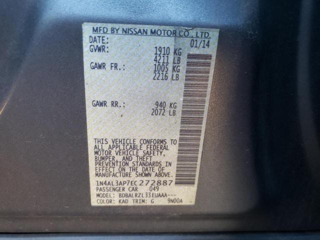 1N4AL3AP7EC272887 - 2014 NISSAN ALTIMA 2.5 GRAY photo 12