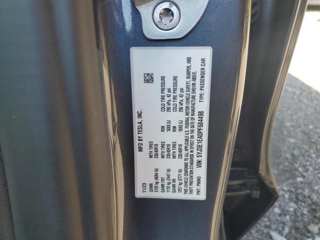 5YJ3E1EA0PF684498 - 2023 TESLA MODEL 3 Сұр фото 12