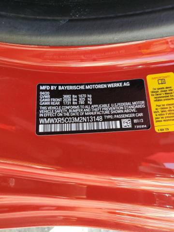 WMWXR5C03M2N13148 - 2021 MINI COOPER S Qırmızı foto 12