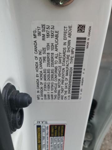 2HKRW2H83HH652024 - 2017 HONDA CR-V EXL Ağ foto 13