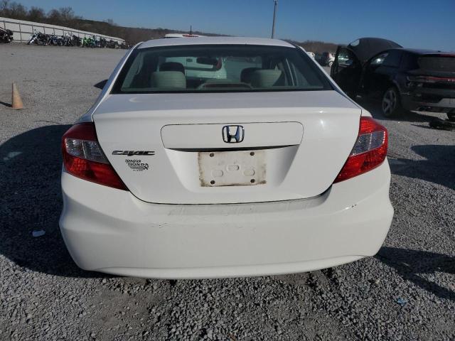 2HGFB2F59CH319384 - 2012 HONDA CIVIC LX WHITE photo 6