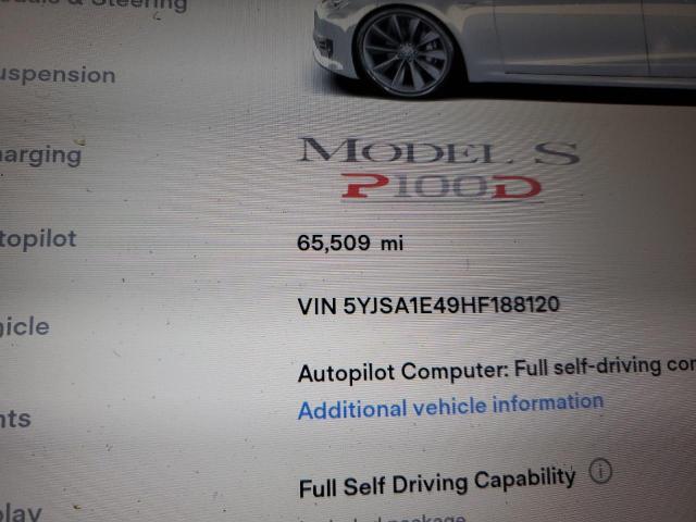 5YJSA1E49HF188120 - 2017 TESLA MODEL S Gümüş foto 8