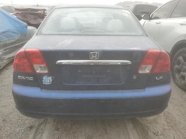 1HGES16653L013896 - 2003 HONDA CIVIC LX BLUE photo 6