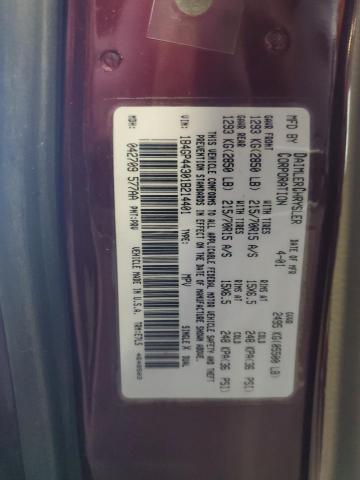 1B4GP44301B214401 - 2001 DODGE GRAND CARA SPORT MAROON photo 13