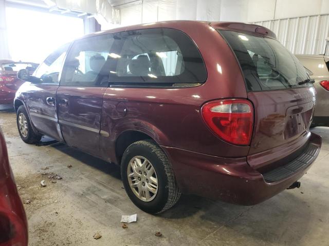 1B4GP44301B214401 - 2001 DODGE GRAND CARA SPORT MAROON photo 2