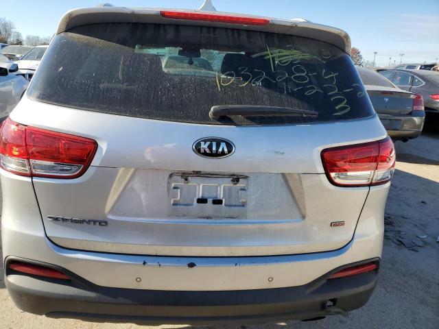 5XYPG4A34GG029564 - 2016 KIA SORENTO LX SILVER photo 6