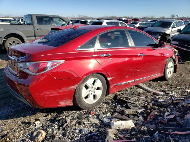 KMHEC4A45BA017035 - 2011 HYUNDAI SONATA HYBRID RED photo 3