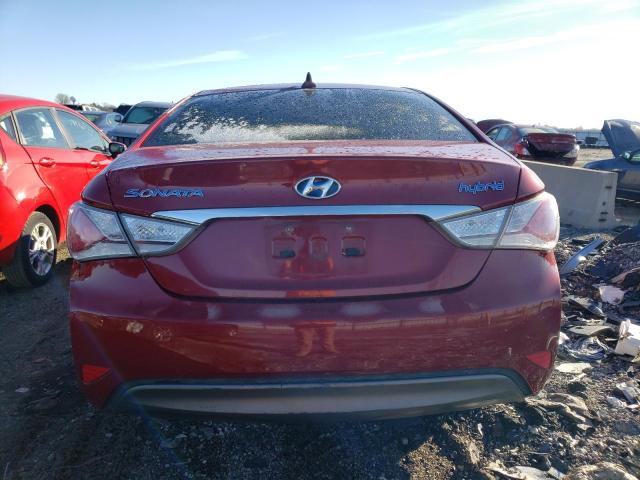 KMHEC4A45BA017035 - 2011 HYUNDAI SONATA HYBRID RED photo 6