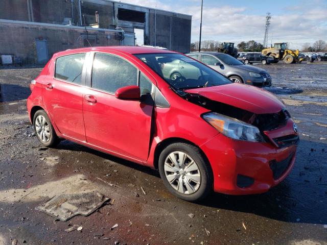 JTDKTUD31ED594710 - 2014 TOYOTA YARIS RED photo 4