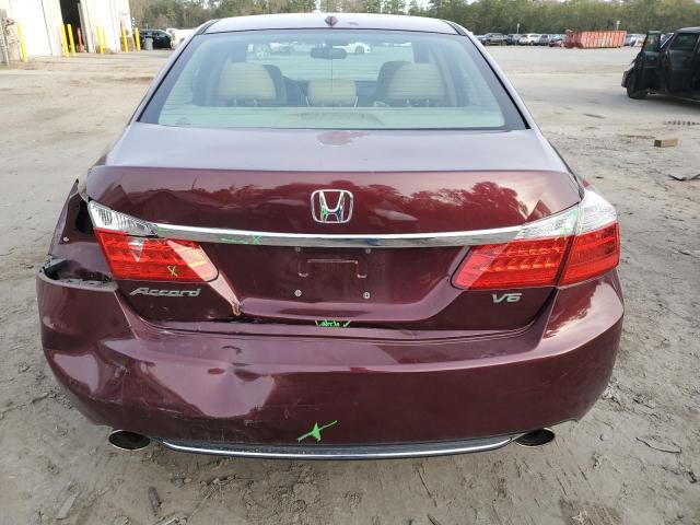 1HGCR3F85DA041551 - 2013 HONDA ACCORD EXL BURGUNDY photo 6