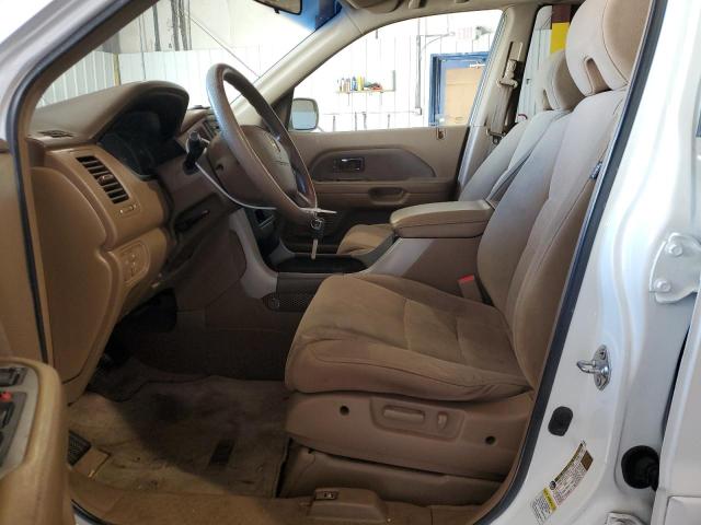 5FNYF18458B042305 - 2008 HONDA PILOT EX WHITE photo 7