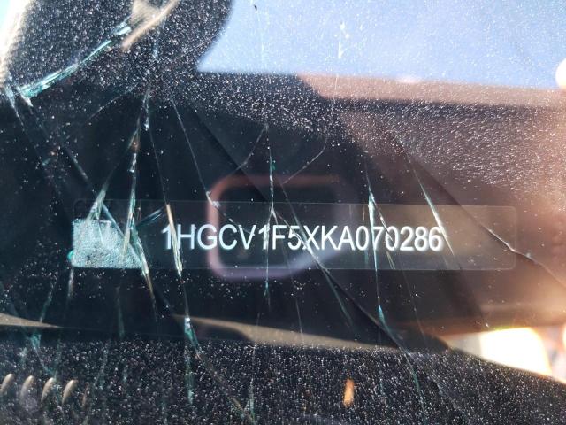 1HGCV1F5XKA070286 - 2019 HONDA ACCORD EXL GOLD photo 12