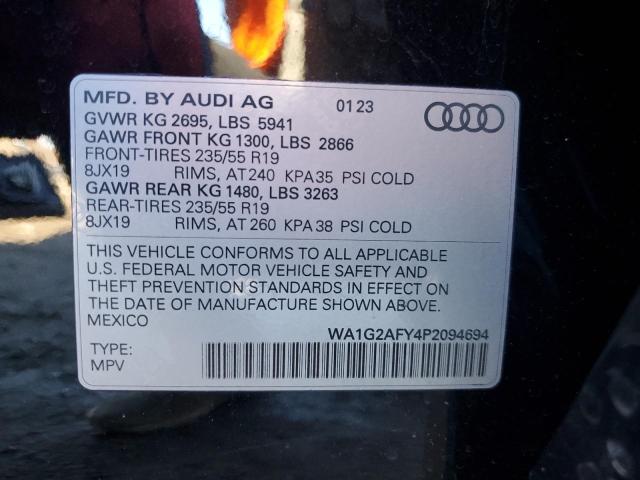 WA1G2AFY4P2094694 - 2023 AUDI Q5 PREMIUM 55 BLACK photo 13