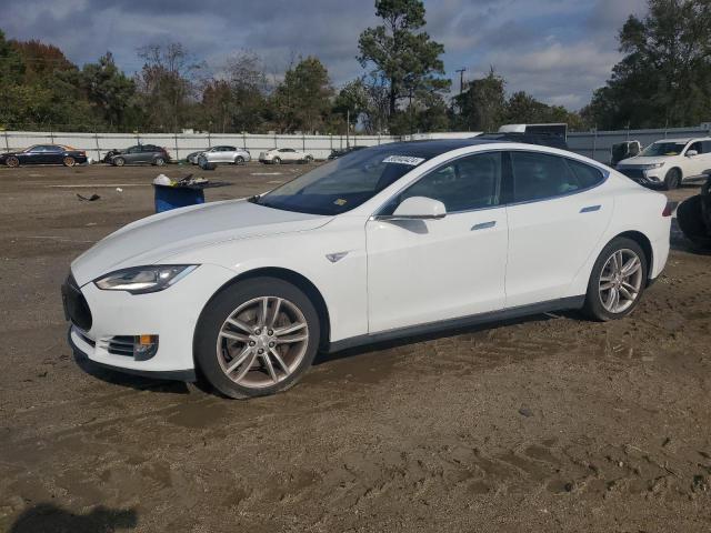 5YJSA1H17EFP60864 - 2014 TESLA MODEL S WHITE photo 1