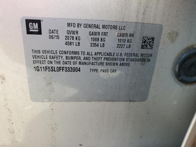 1G11F5SL0FF333904 - 2015 CHEVROLET MALIBU LTZ 银色 照片 13