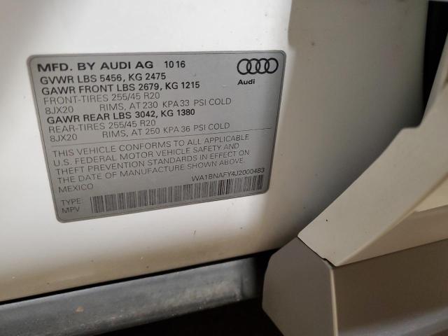 WA1BNAFY4J2000483 - 2018 AUDI Q5 PREMIUM PLUS WHITE photo 12