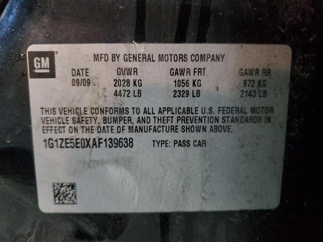 1G1ZE5E0XAF139638 - 2010 CHEVROLET MALIBU LTZ შავი ფოტო 12