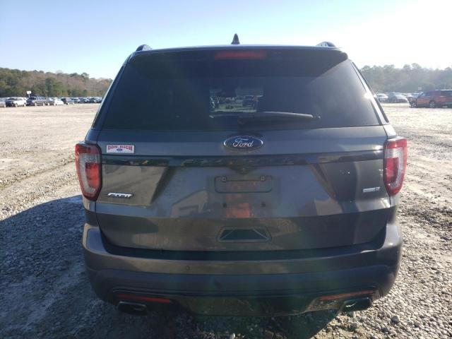 1FM5K8GT9GGB58476 - 2016 FORD EXPLORER SPORT GRAY photo 6