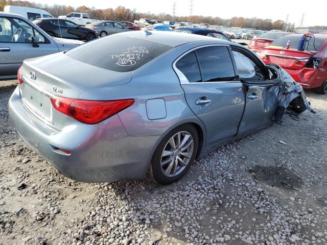 JN1BV7AP0EM677468 - 2014 INFINITI Q50 BASE BLUE photo 3