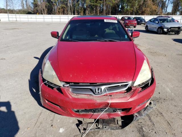 1HGCM72727A008742 - 2007 HONDA ACCORD EX RED photo 5