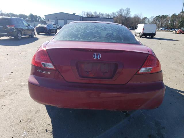 1HGCM72727A008742 - 2007 HONDA ACCORD EX RED photo 6