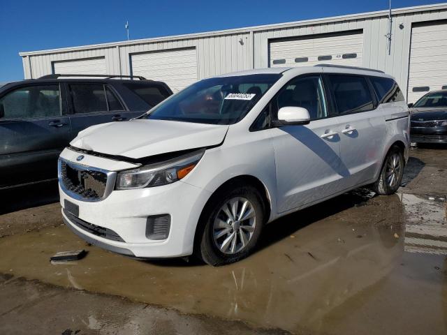 KNDMB5C15F6076347 - 2015 KIA SEDONA LX WHITE photo 1