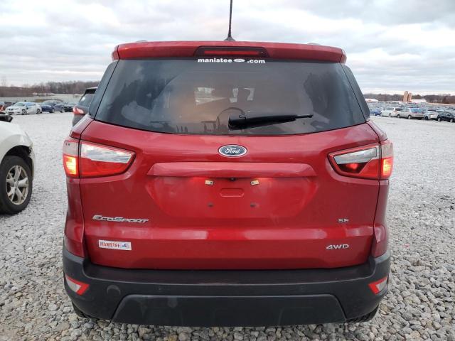 MAJ6S3GL8MC431282 - 2021 FORD ECOSPORT SE RED photo 6