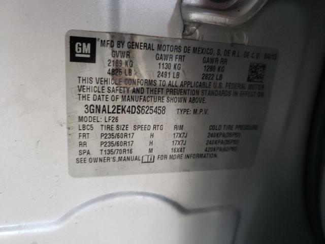 3GNAL2EK4DS625458 - 2013 CHEVROLET CAPTIVA LS 银色 照片 13